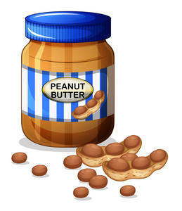 动物粘贴画图片一罐花生酱照片