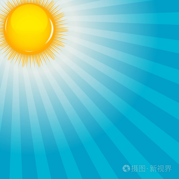 云与阳光背景矢量图