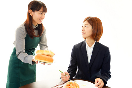 婚礼管家女服务员工作照片