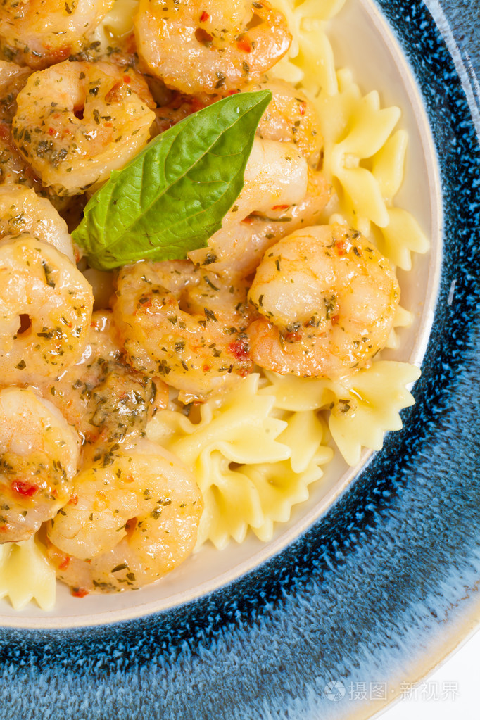 虾scampi意大利面