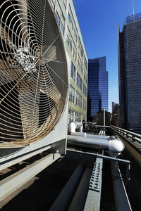 城市暖通空调空气 contidioner 室外机曼哈顿纽约