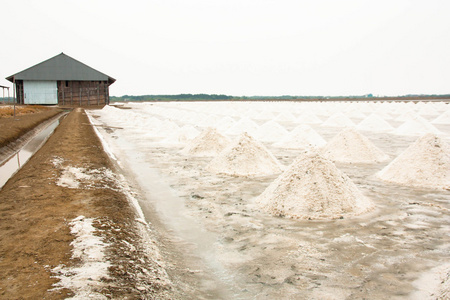 盐的农场，盐桩在泰国