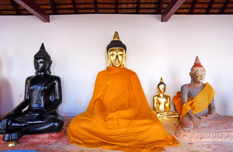 在泰国素叻他尼的神圣佛图像。