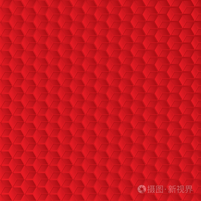 抽象红色背景与六角形状