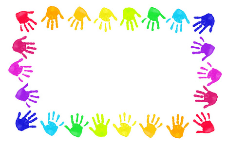 水彩彩虹线条图片