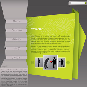 折纸艺术风格的网站模板设计