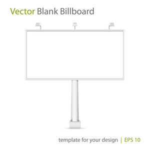 矢量空白广告牌