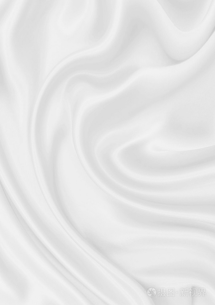 流畅优雅的白色丝绸
