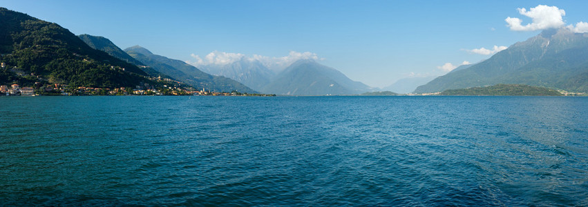 科摩湖 意大利 夏天晚上全景