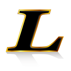 创意金属金y字母设计矢量插图.