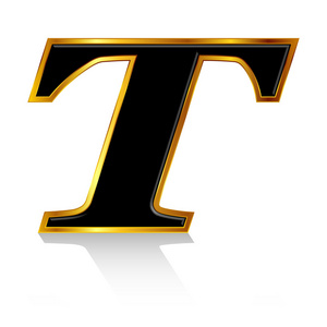 黑金色字母 t照片