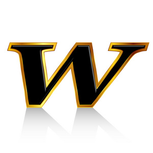 黑金色字母 w照片