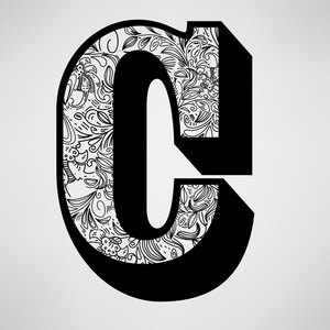 观赏字母表字母 c-观赏初始照片