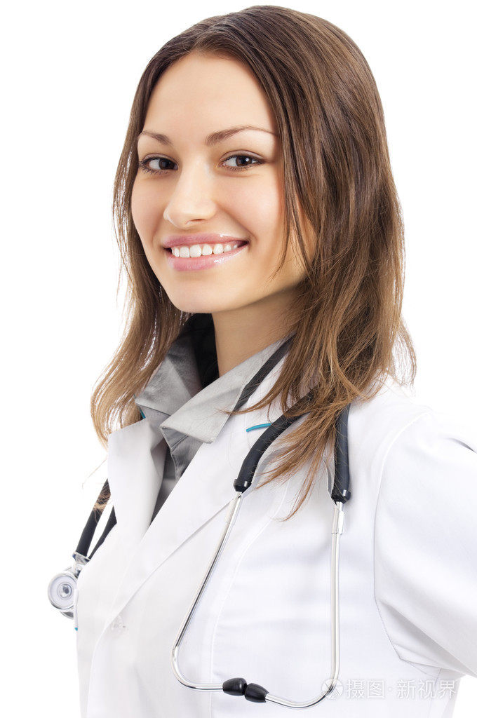幸福微笑的女医生,白上照片-正版商用图片1bvslh-摄图新视界