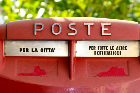 意大利邮政信箱。老意大利