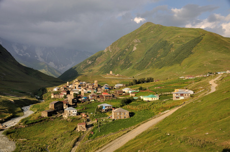 在斯瓦涅季，格鲁吉亚村 usghuli