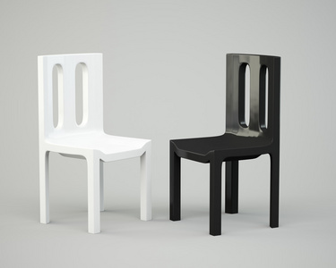 38白色和黑色椅子