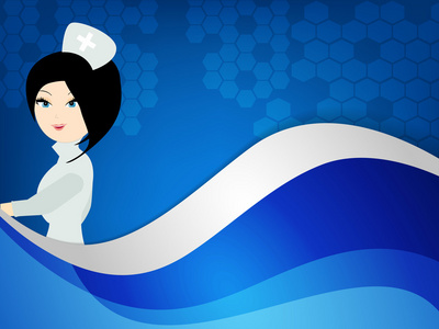 国际护士日概念与一名护士的插图