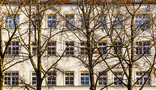 在慕尼黑的资助房屋的房屋的外观