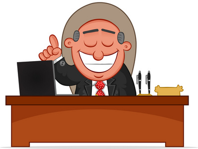 商务卡通-老板的想法照片