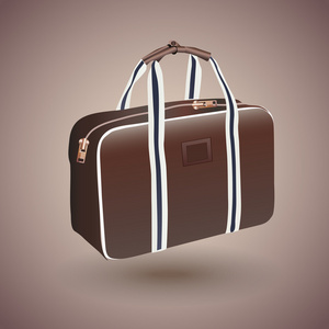 s brown suitcase