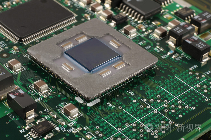 计算机微处理器特写