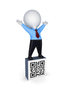 3d 小人和 qr 码符号