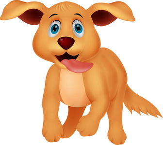 可爱的狗卡通运行照片