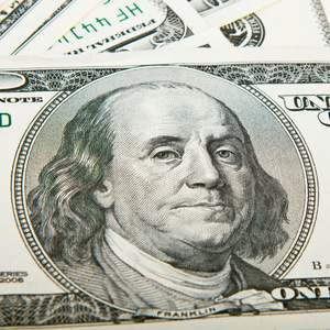 美国纸币美元 closeup.highly 的详细的图片