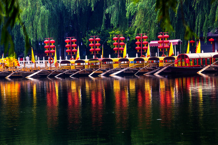 后海湖 tourboats 北京中国