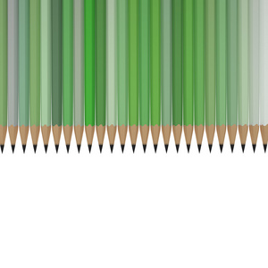 绿色蜡笔铅笔