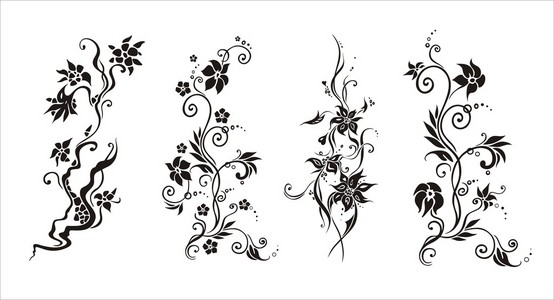 图形矢量抽象花卉装饰