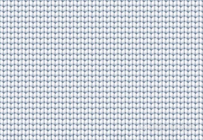 矢量无缝背景白色针织的面料