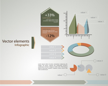 矢量信息图元素。矢量图