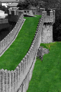 抽象城堡砖城垛图片