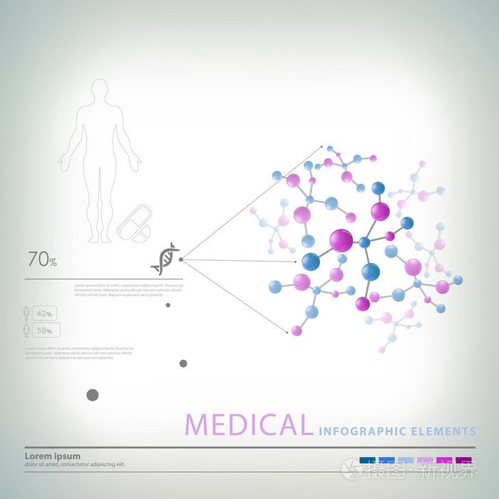 医疗信息图表元素