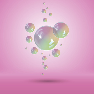 彩虹气泡多色肥皂泡沫