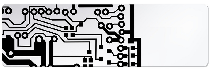 techno 电路 web 横幅。eps10 矢量图