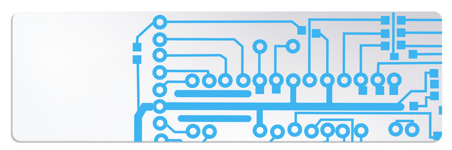 techno 电路 web 横幅。eps10 矢量图