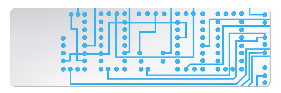 techno 电路 web 横幅。eps10 矢量图