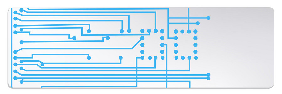 techno 电路 web 横幅。eps10 矢量图