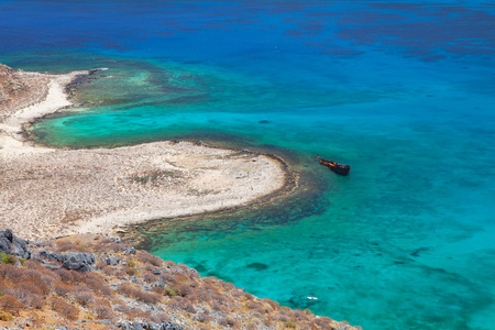 环礁湖 balos，gramvousa，克里特岛希腊