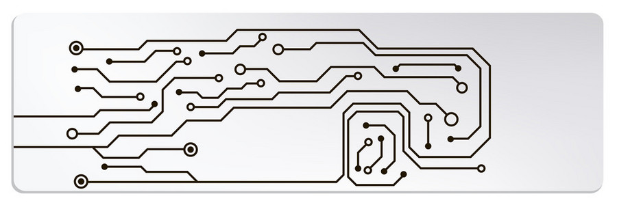 techno 电路 web 横幅。eps10 矢量图