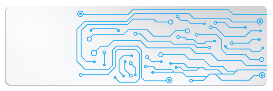 techno 电路 web 横幅。eps10 矢量图