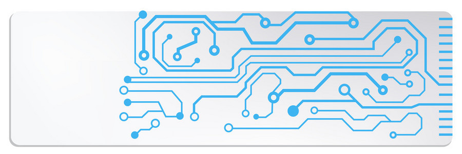 techno 电路 web 横幅。eps10 矢量图