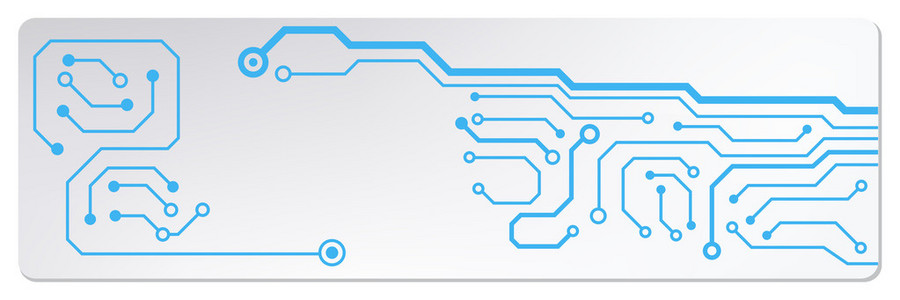 techno 电路 web 横幅。eps10 矢量图