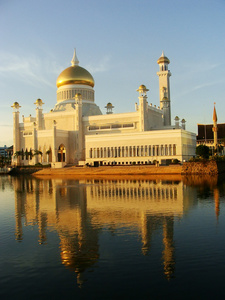 苏尔坦  奥马尔  阿里 saifudding 清真寺，斯里巴加湾港，文莱