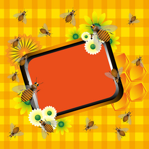 蜜蜂和花的帧