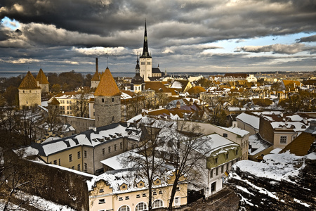 塔林旧镇的视图。爱沙尼亚