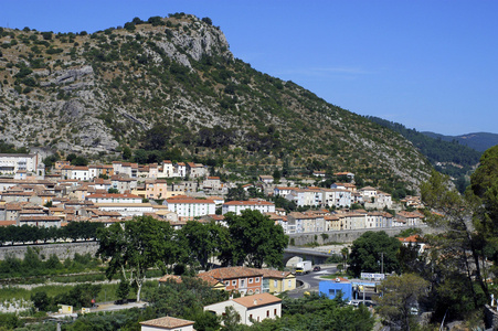 anduze，法国旅游城市的塞文山脉